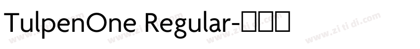 TulpenOne Regular字体转换
